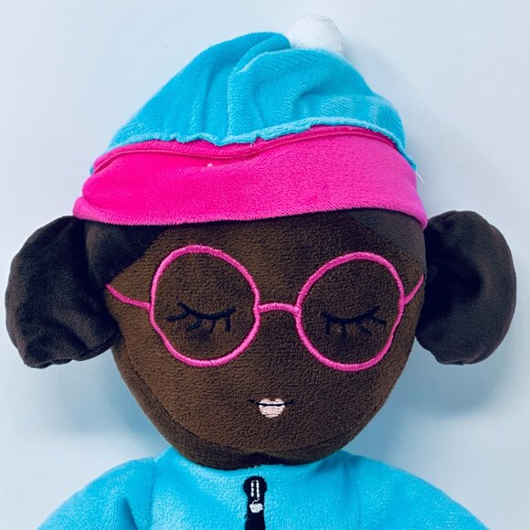 Novogratz Plush Doll Sleepy Face Pink Glasses - Picture 2 of 10